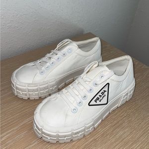 Prada Double Wheel Nylon Gabardine Sneakers